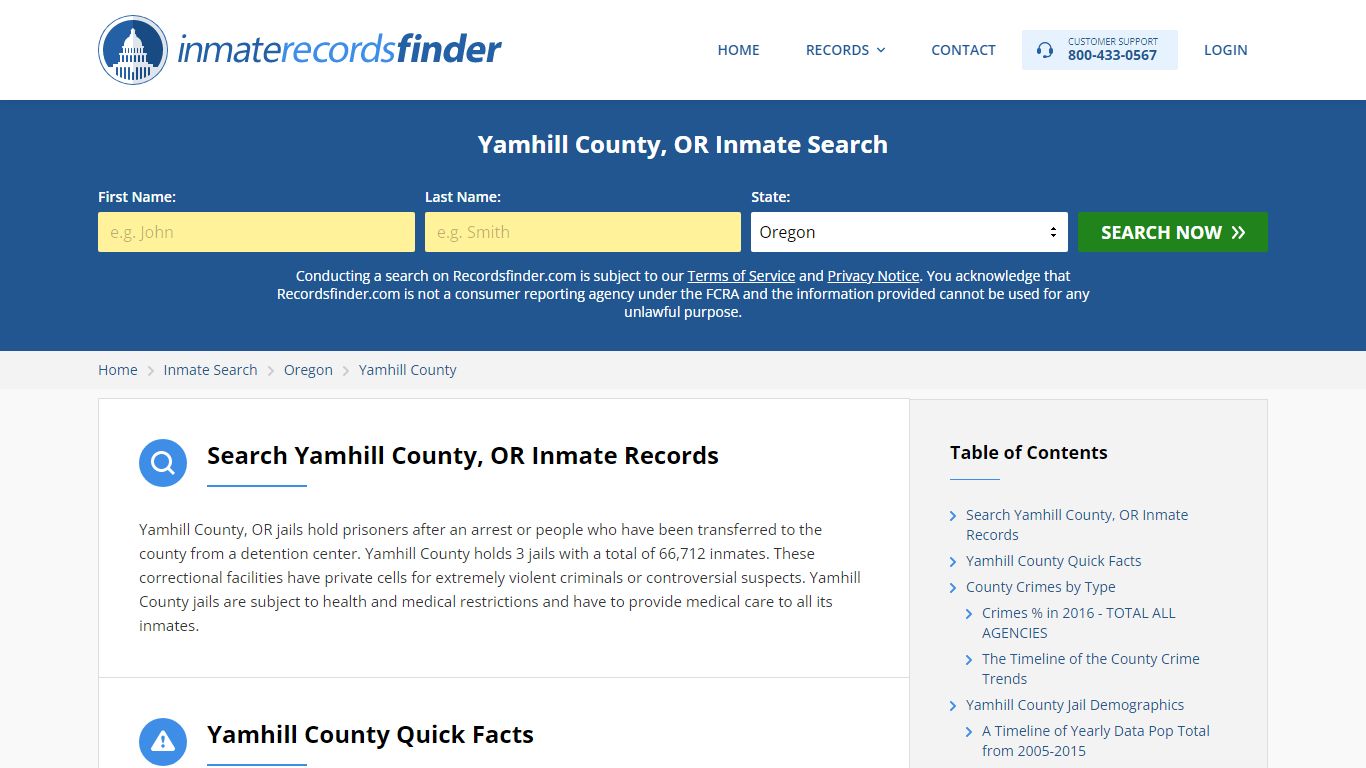 Yamhill County, OR Inmate Lookup & Jail Records Online